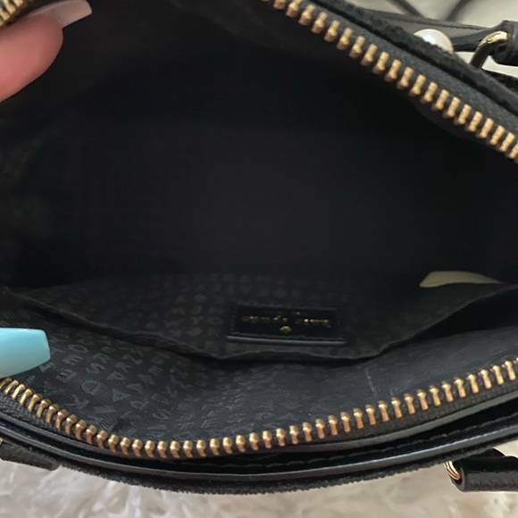 Black suede Kate Spade handbag - Picture 5 of 6